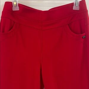 Red Women's Ponte Knit Slim Ponte Pants
